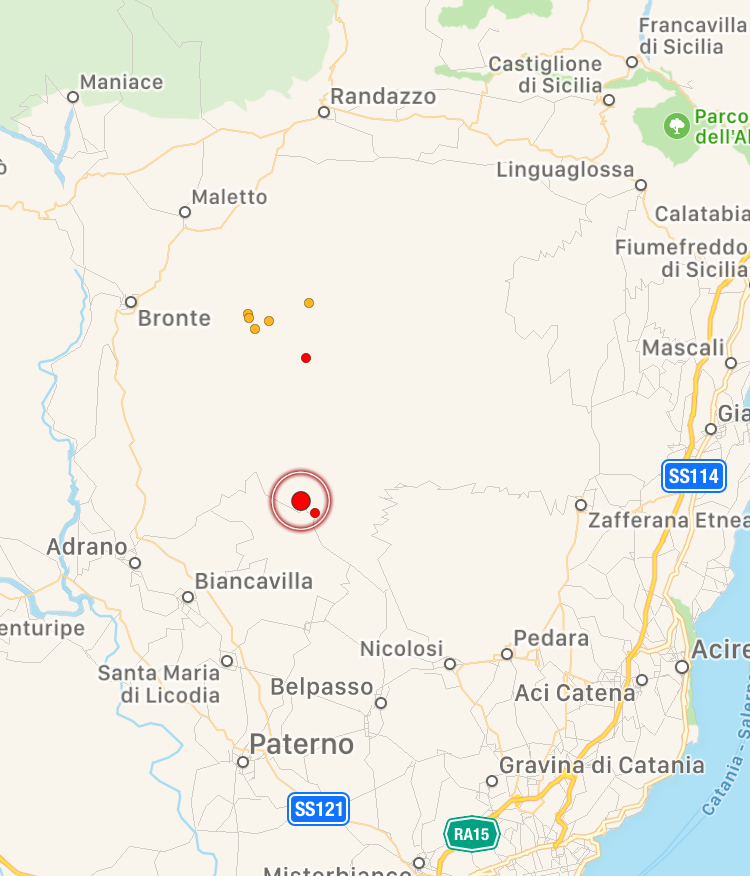 terremoto Etna Catania