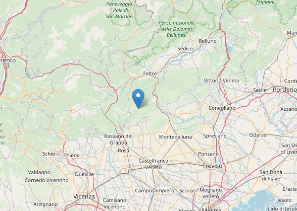 terremoto Possagno Treviso
