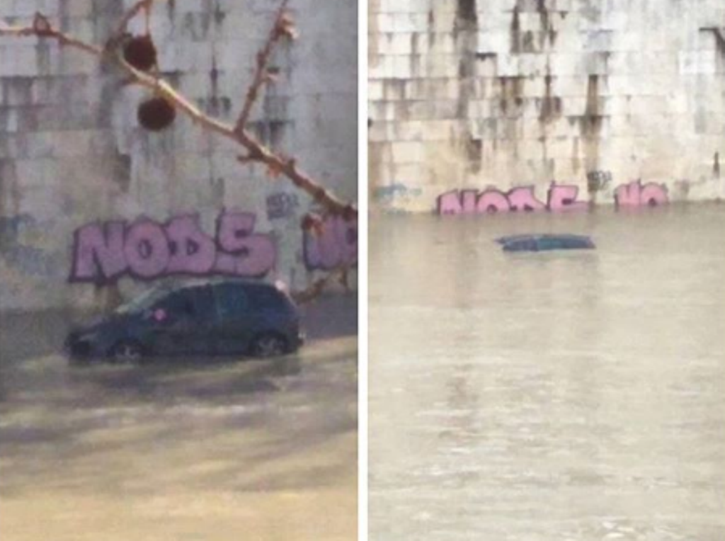 tevere auto pista ciclabile