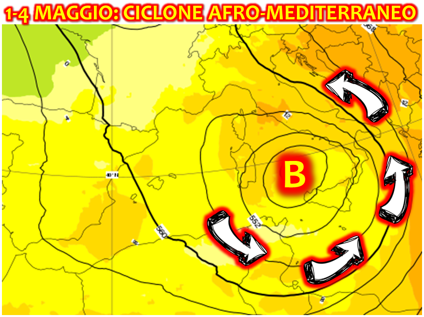 allerta meteo maggio ciclone afro mediterraneo