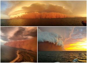 dust storm sea