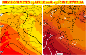 previsioni meteo 25 aprile 2018