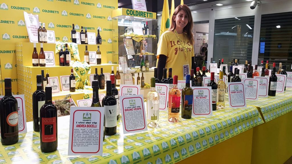 vini vip allo stand coldiretti