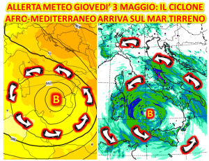 allerta meteo giovedì 3 maggio