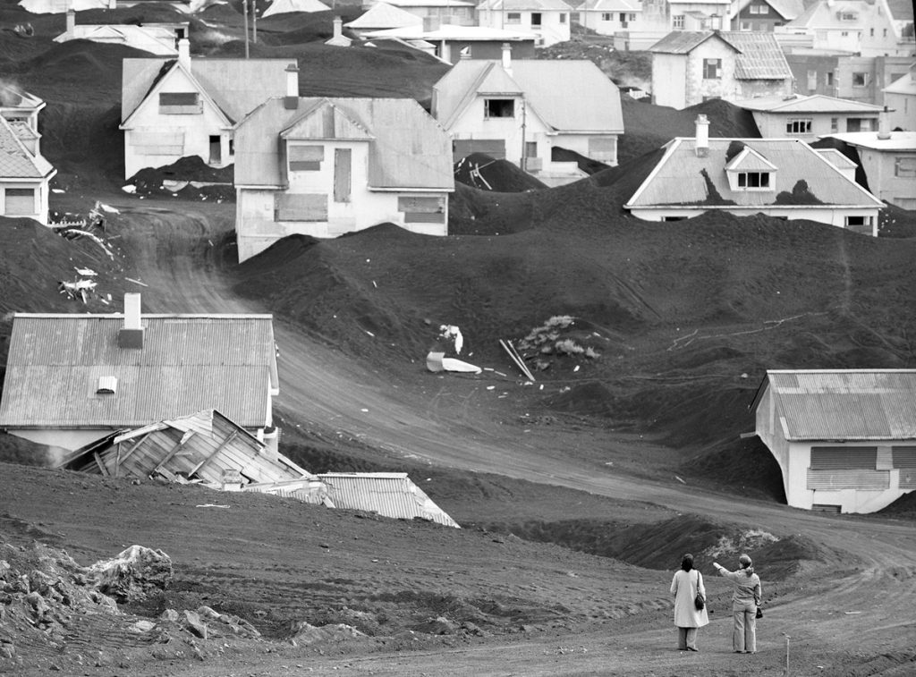 eruzione vulcano eldfell islanda 1973