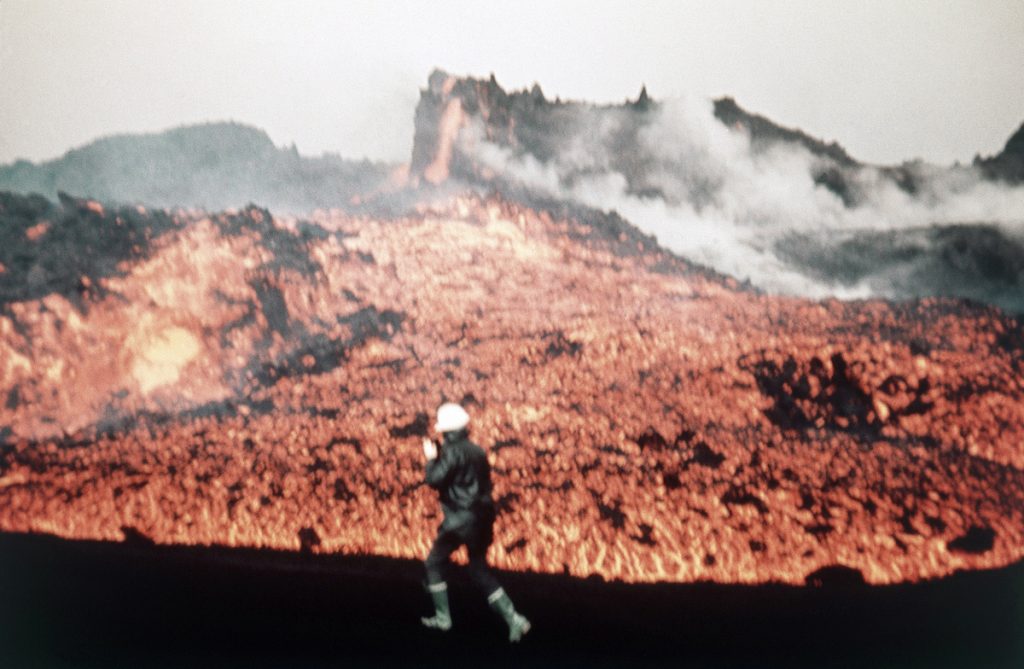 eruzione vulcano eldfell islanda 1973