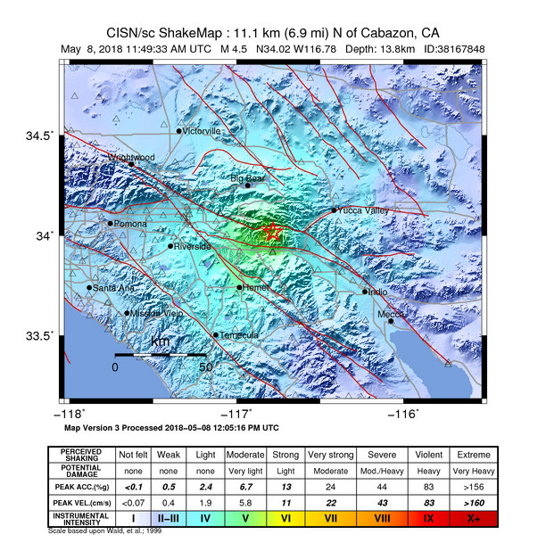 terremoto California