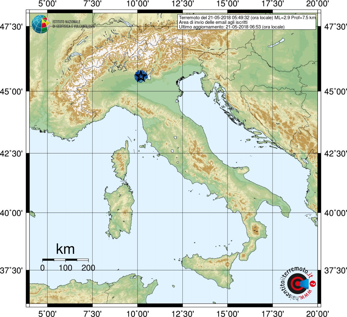 terremoto Cellatica Brescia
