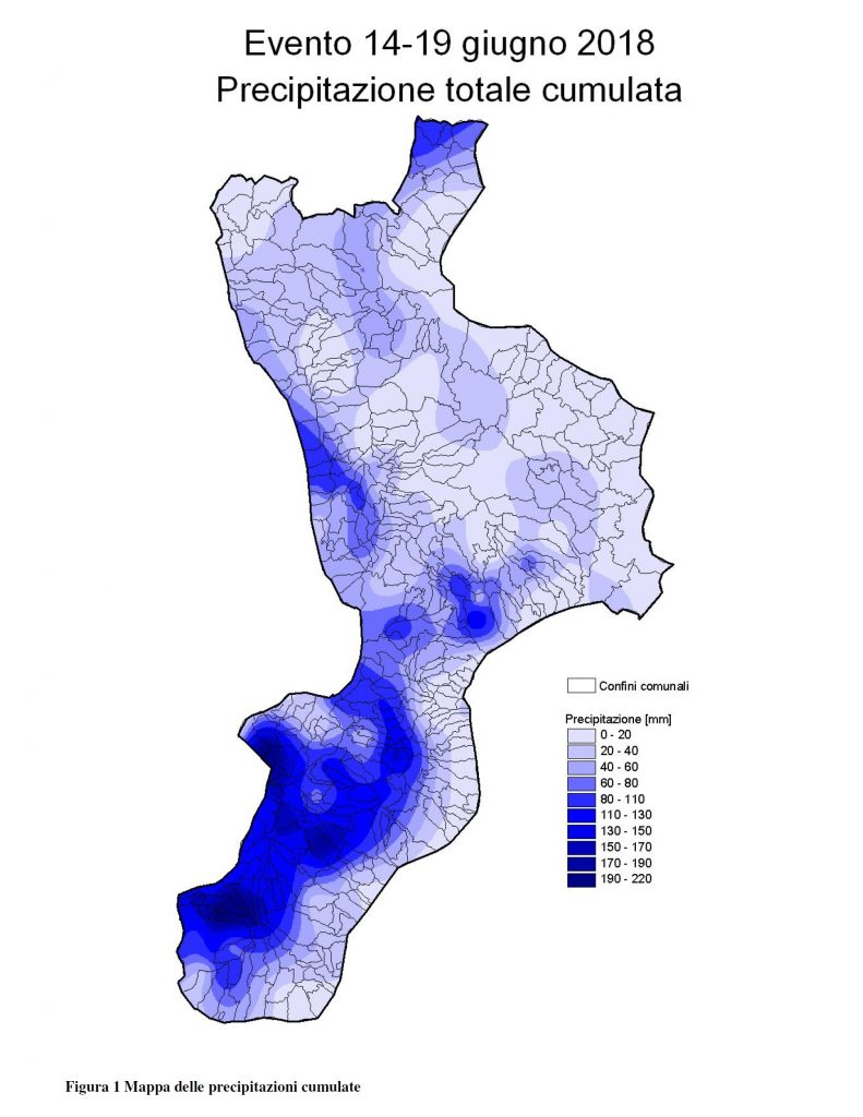 precipitazioni calabria 14 19 giugno