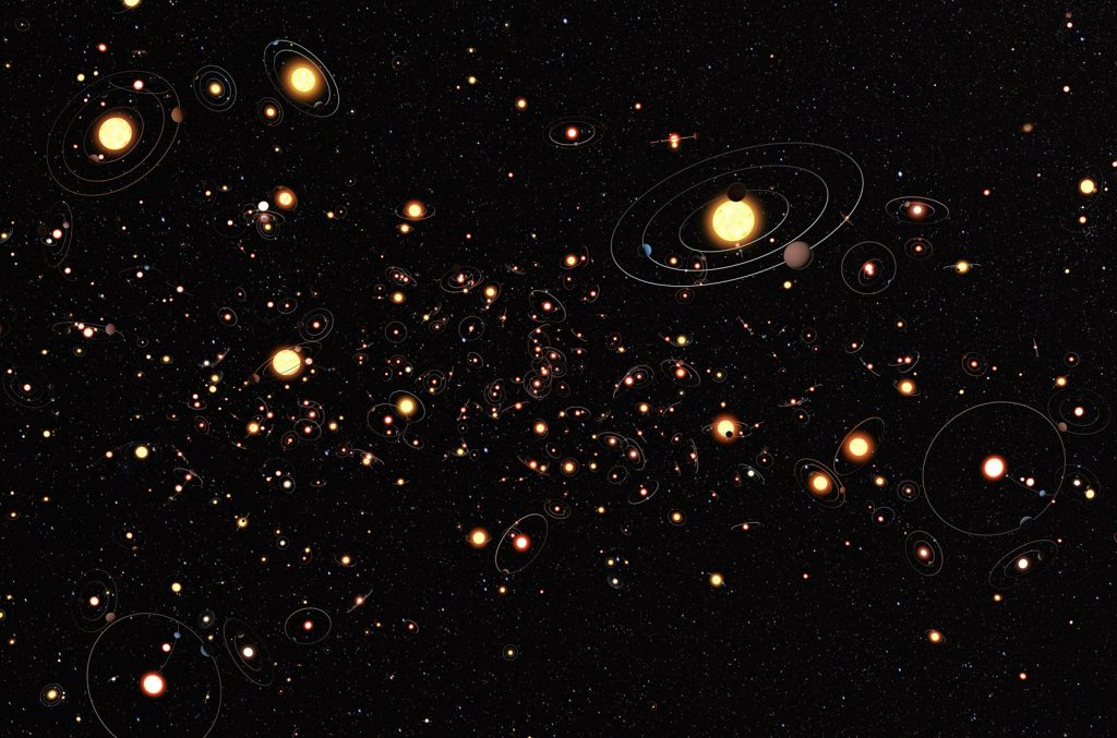 Planets everywhere (artist’s impression)
