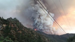 incendio california vicino yosemite national park