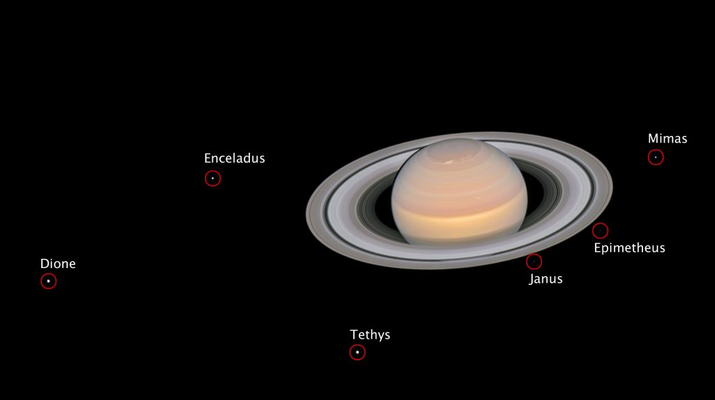 lune saturno hubble