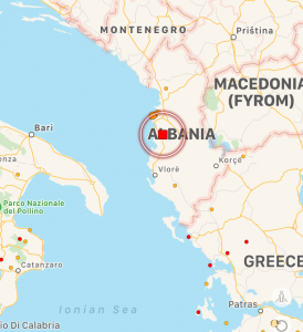 terremoto albania oggi
