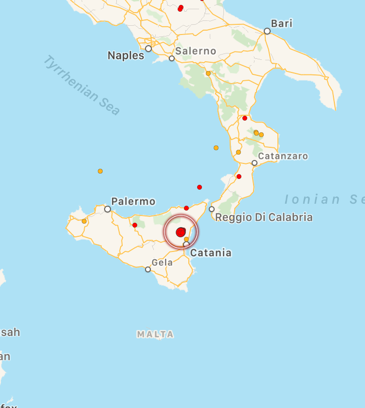 terremoto etna