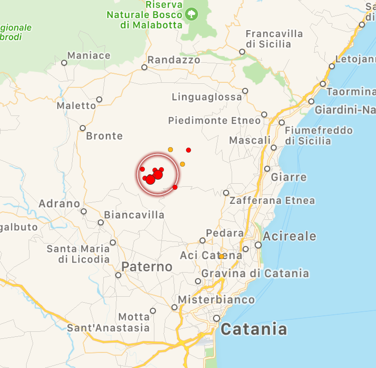 terremoto etna