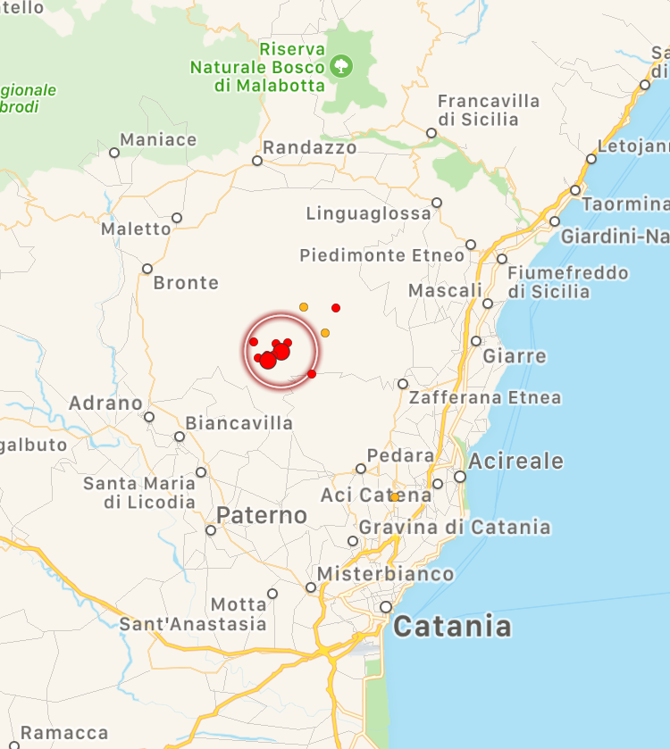terremoto etna
