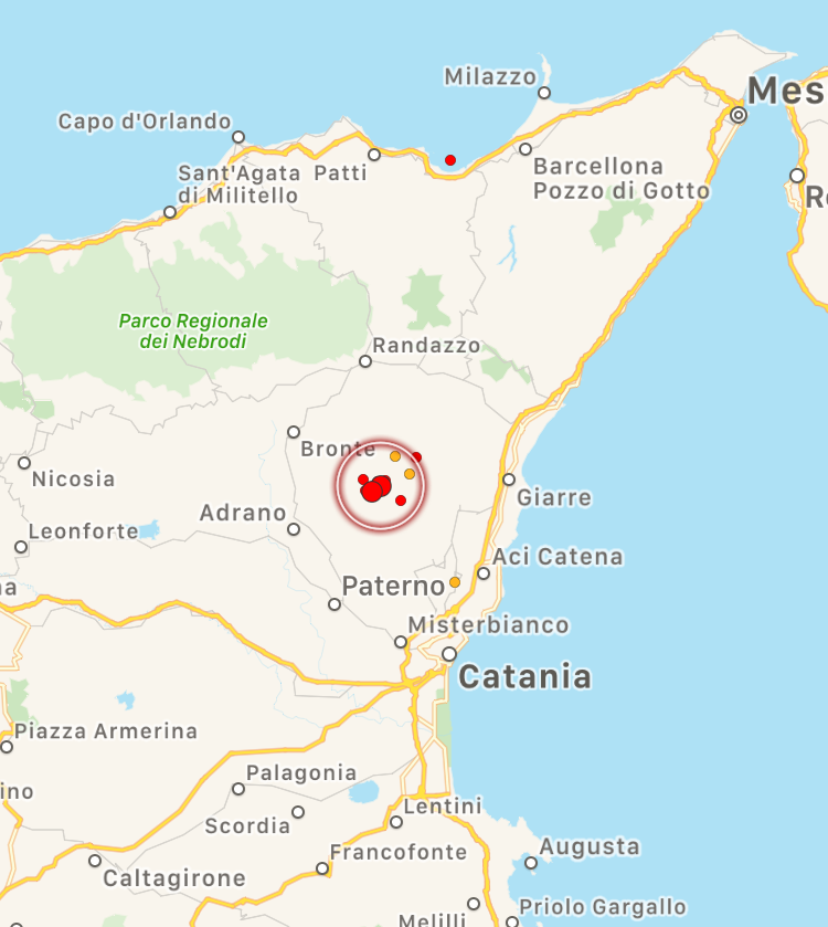 terremoto etna