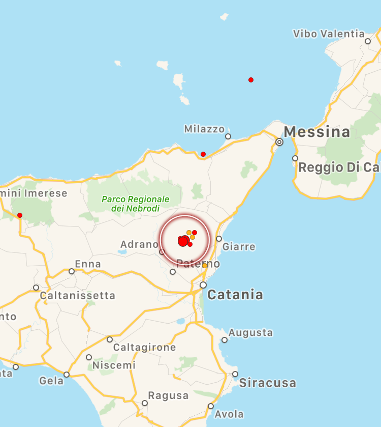 terremoto etna