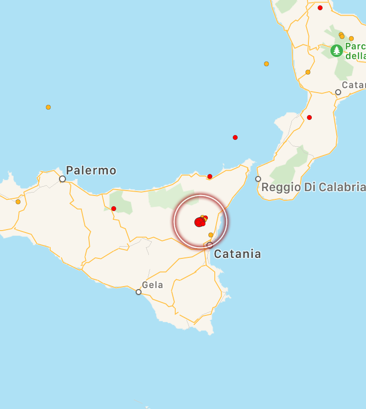 terremoto etna