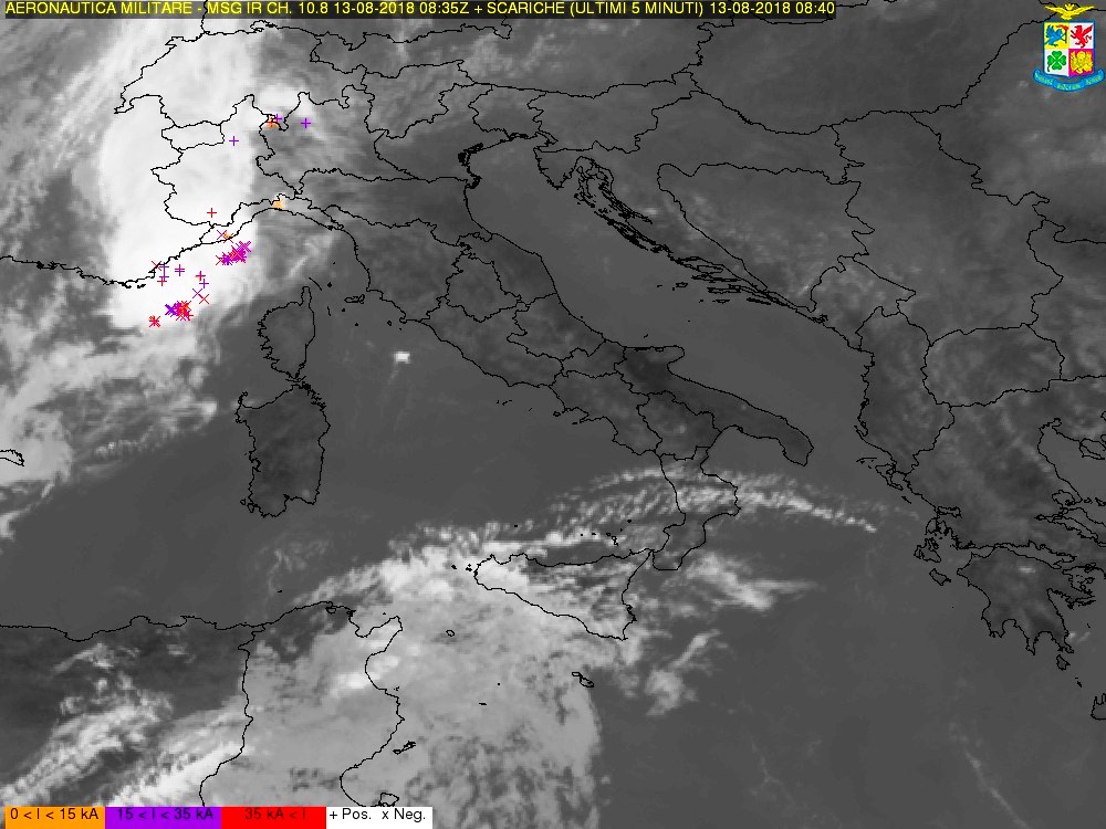allerta meteo italia 13 agosto 2018
