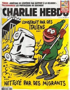crollo ponte genova migranti charlie hebdo
