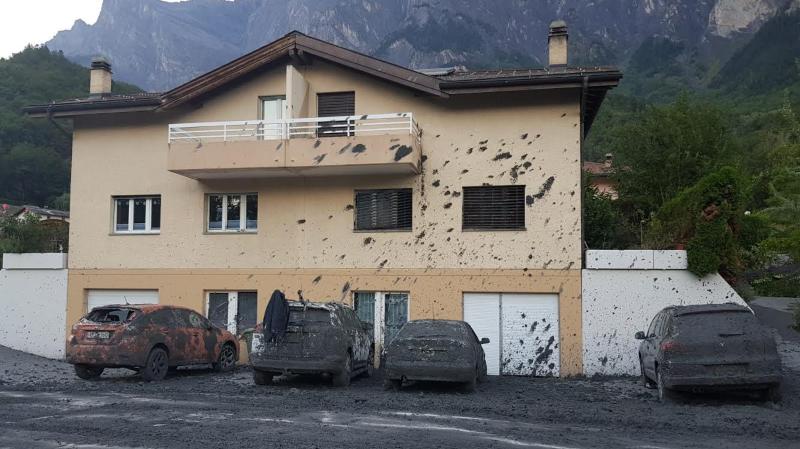 flusso detriti chamoson svizzera