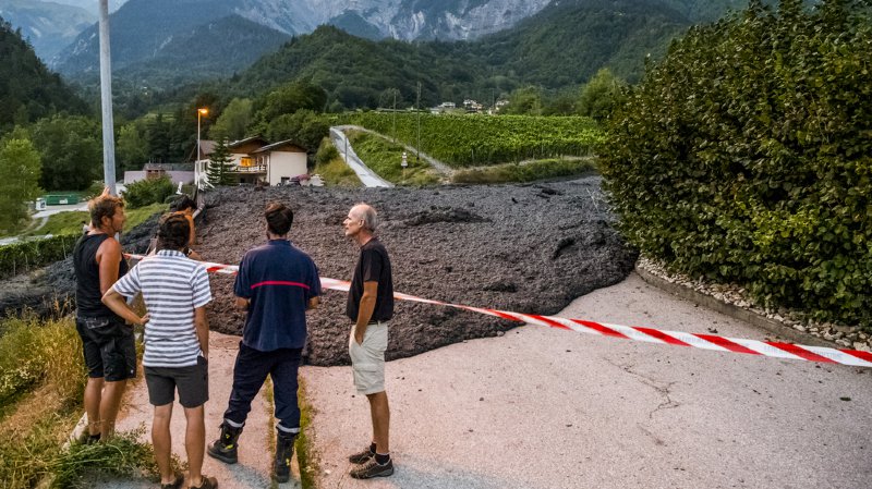flusso detriti chamoson svizzera