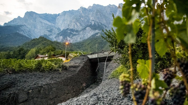 flusso detriti chamoson svizzera