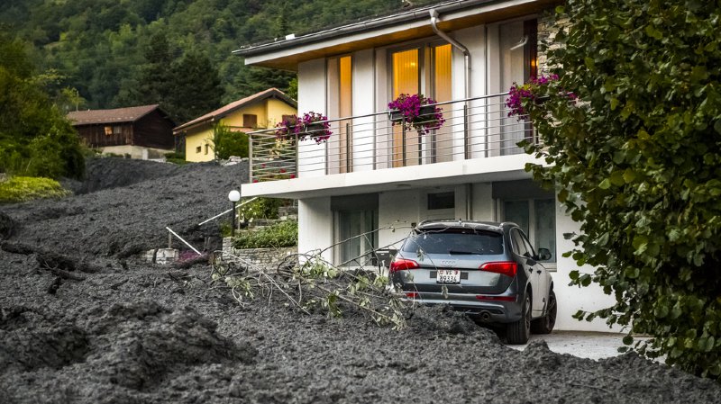 flusso detriti chamoson svizzera