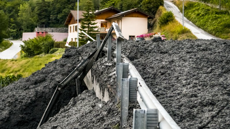 flusso detriti chamoson svizzera