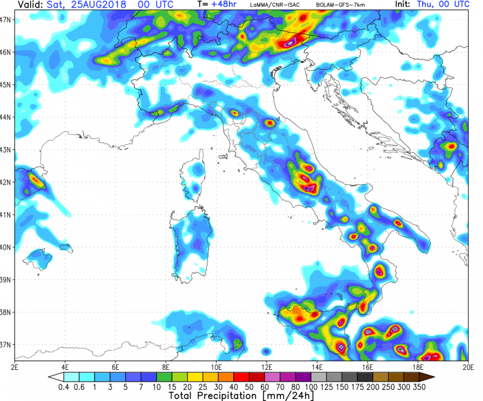 previsioni maltempo nord italia