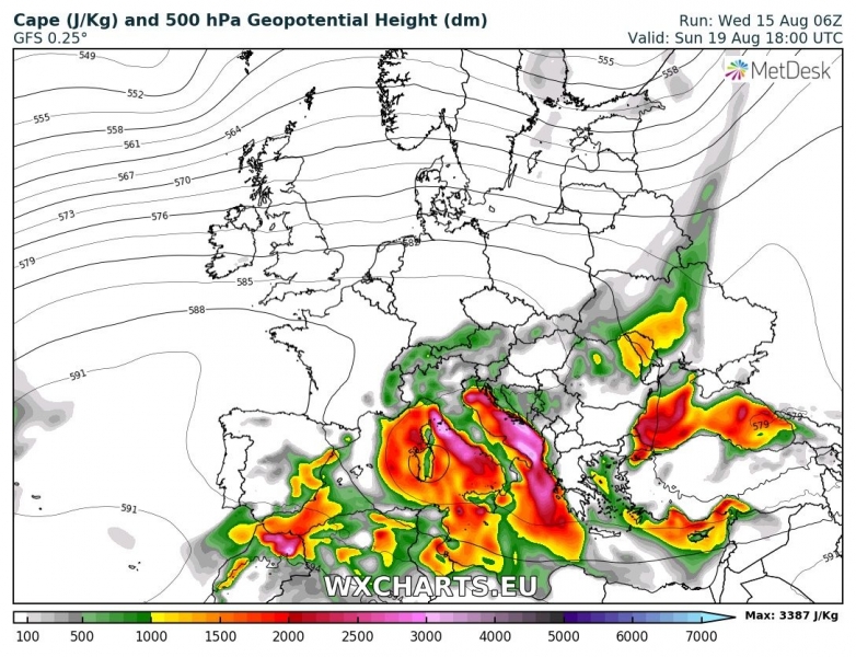 previsioni meteo europa 16-21 agosto