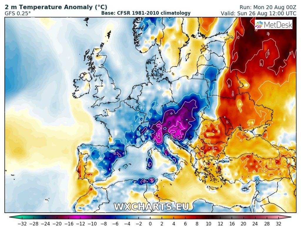previsioni meteo europa 22-28 luglio