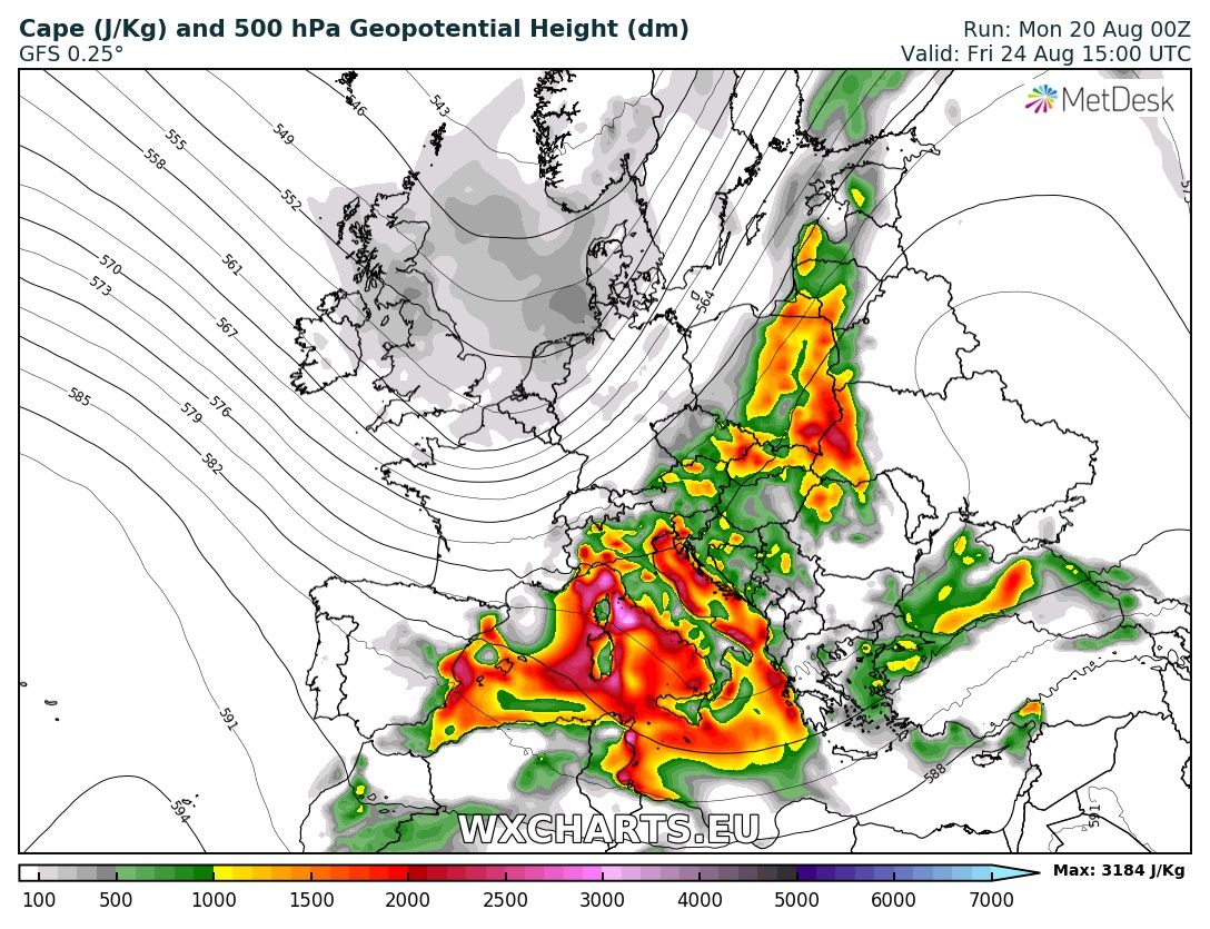 previsioni meteo europa 22-28 luglio