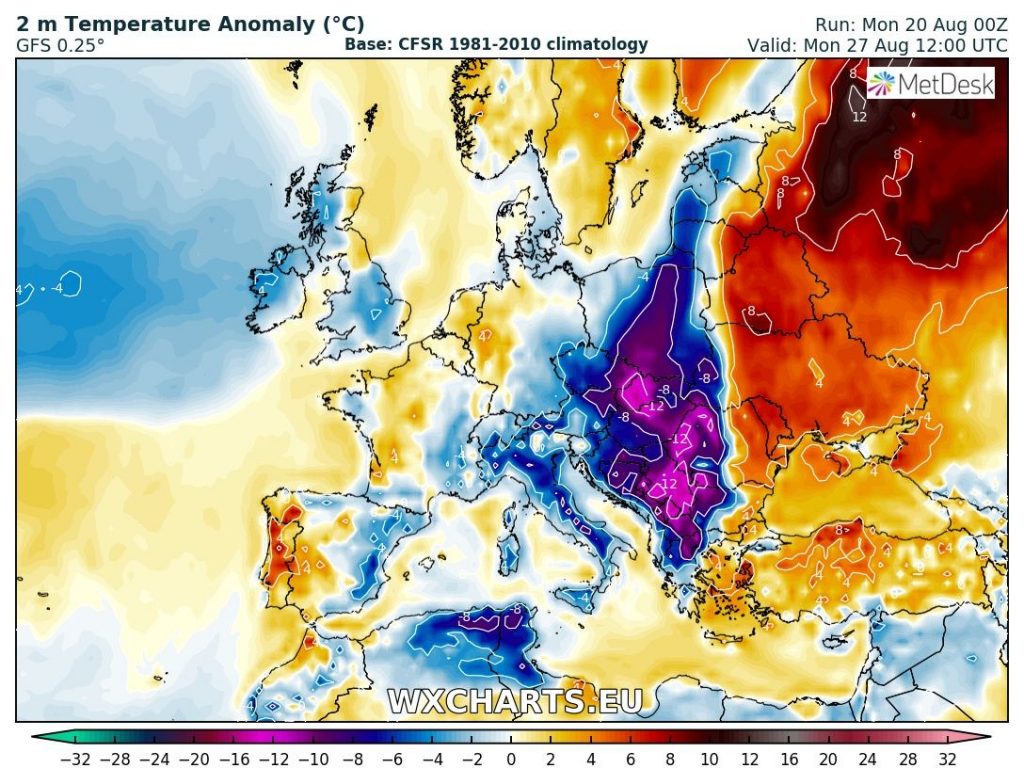 previsioni meteo europa 22-28 luglio