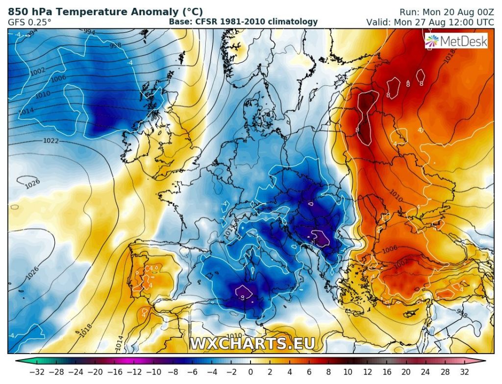 previsioni meteo europa 22-28 luglio
