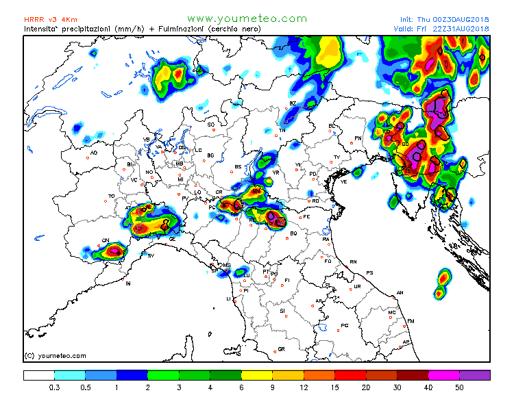 previsioni meteo maltempo nord italia 31 agosto precipitazioni