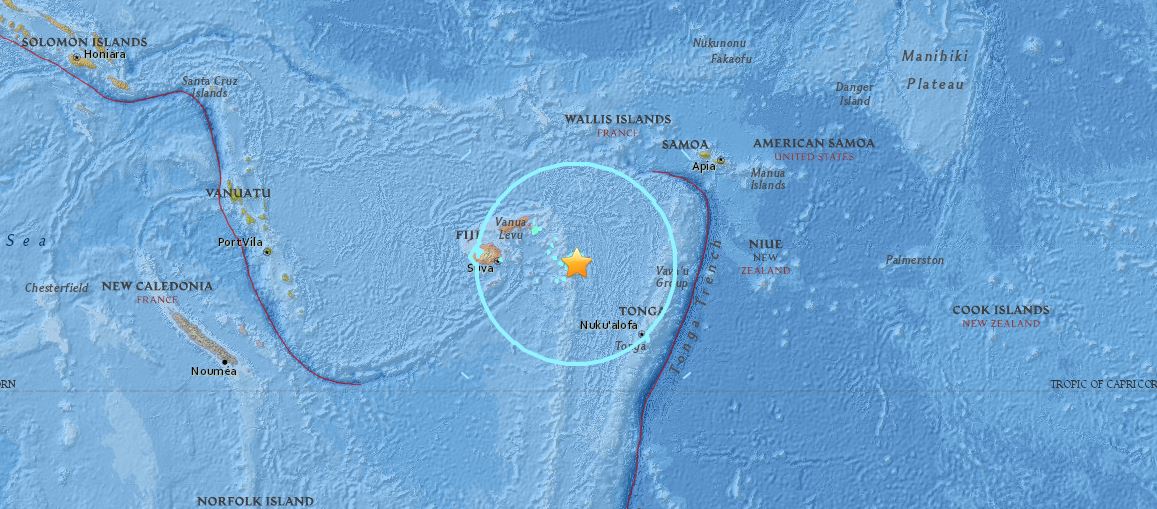 terremoto isole fiji