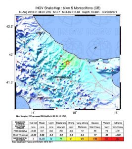terremoto oggi molise