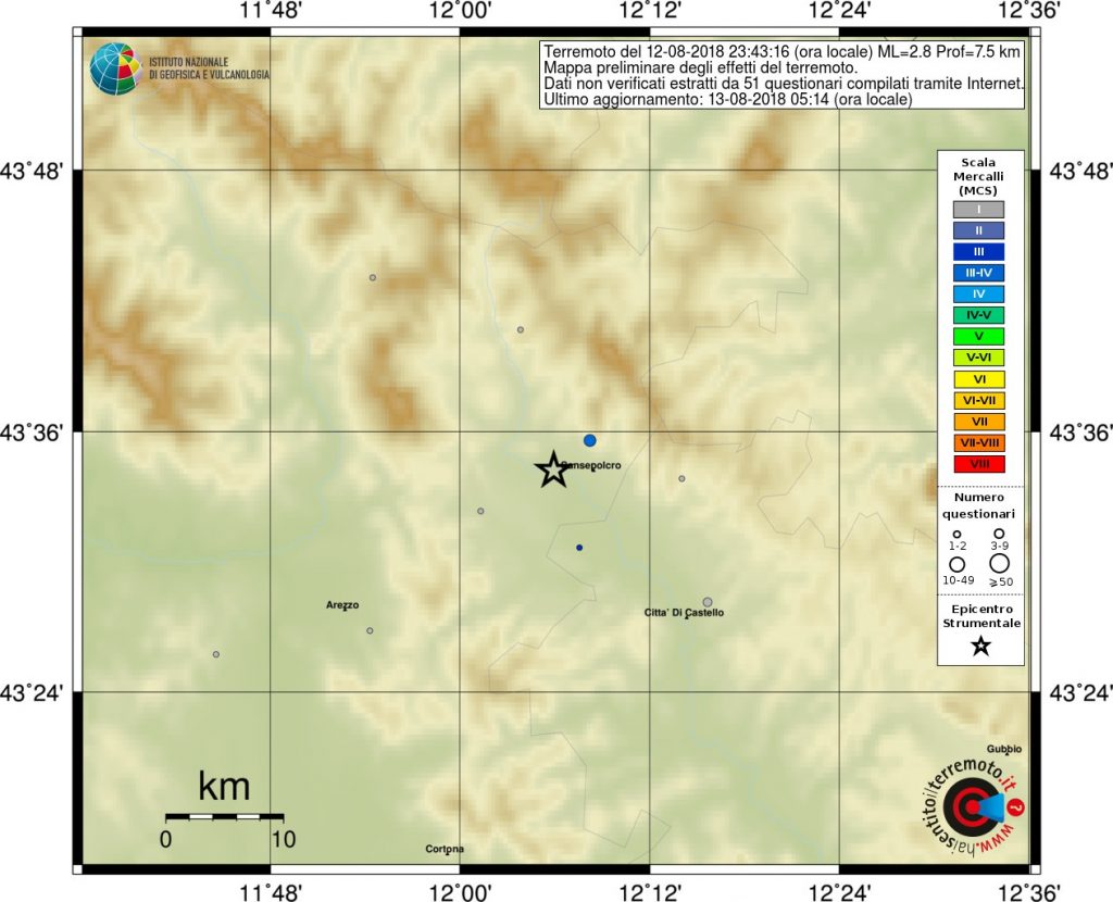 terremoto sansepolcro arezzo