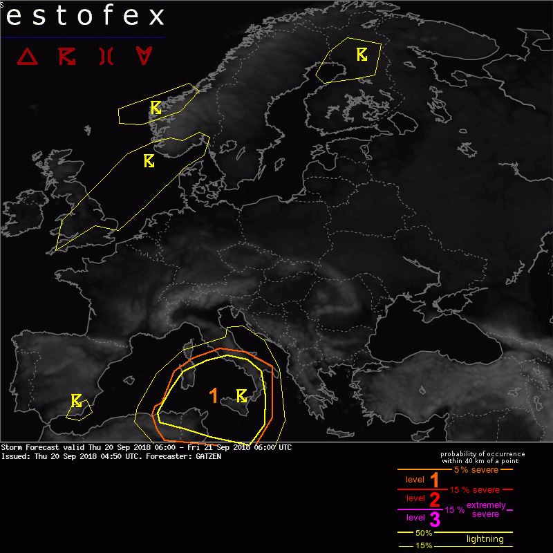 allerta meteo estofex uragano mediterraneo