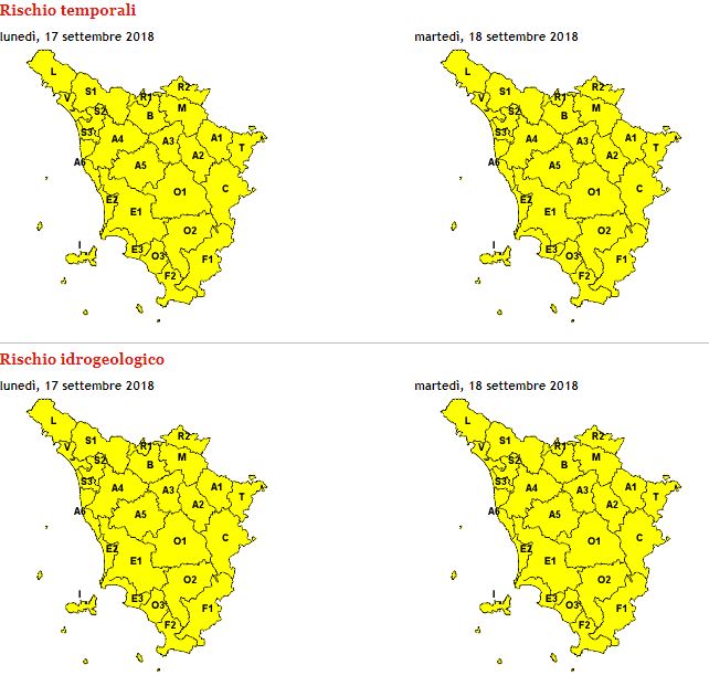 allerta meteo toscana