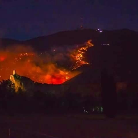 incendio monte serra