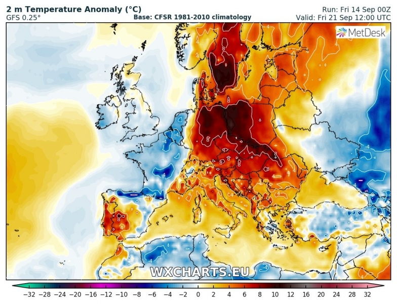 previsioni meteo caldo europa 21 settembre anomalia termica 2