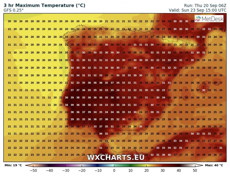previsioni meteo caldo spagna portogallo 23 settembre