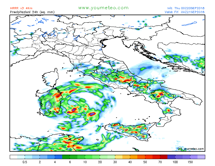 previsioni meteo medicane precipitazioni 21 settembre
