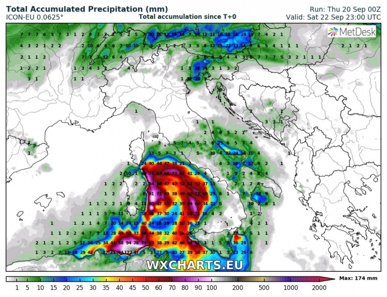 previsioni meteo medicane precipitazioni 22 settembre