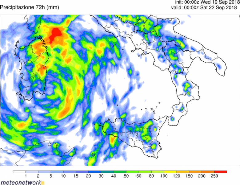 previsioni meteo uragano mediterraneo precipitazioni 22 settembre