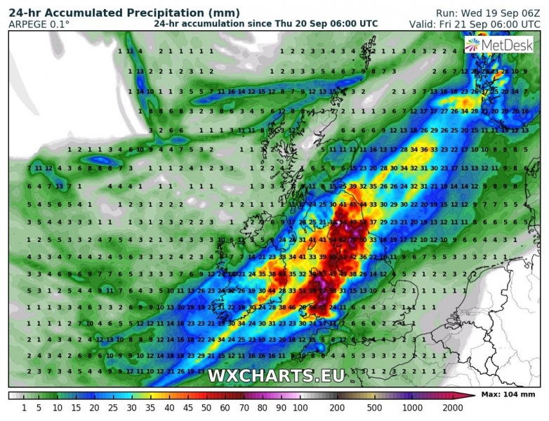 tempesta di vento regno unito irlanda 21 settembre precipitazioni