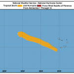 Oceano Atlantico, la tempesta tropicale Florence potrebbe trasformarsi in un uragano e minacciare le Bermuda e gli USA [MAPPE]